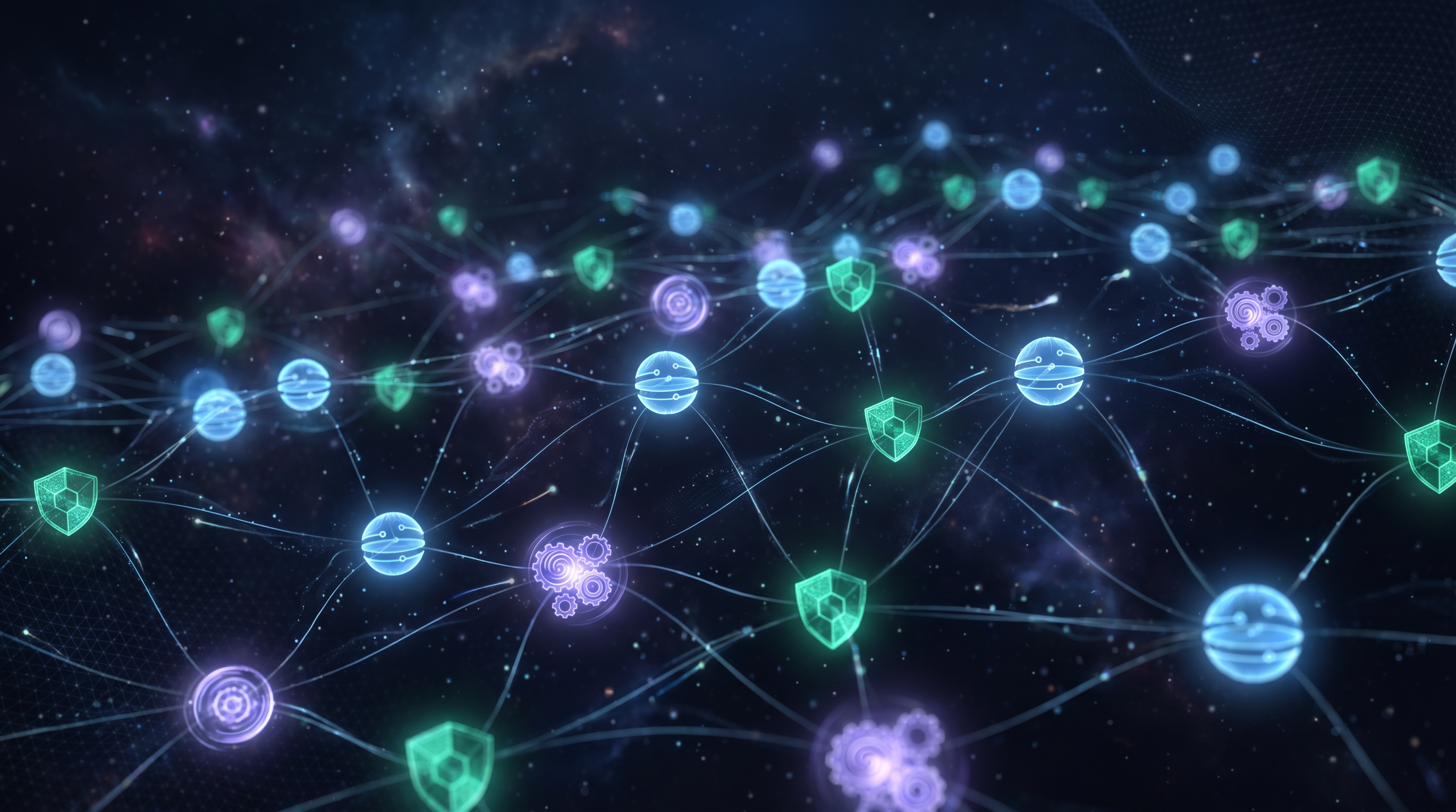 StackCanon hero background — digital infrastructure network